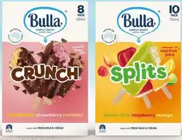 Foodland Bulla Frozen Yoghurt, Classic, Splits or Crunch Multipacks 8-10s offer