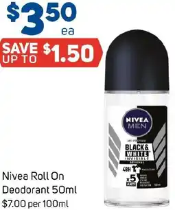 Foodland Nivea Roll On Deodorant offer