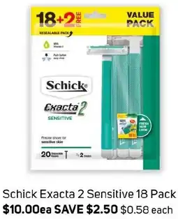 Foodland Schick Exacta 2 Sensitive offer