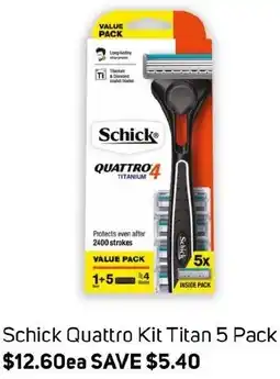 Foodland Schick Quattro Kit Titan offer