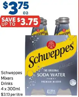 Foodland Schweppes Mixers Drinks offer