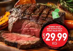 Spudshed Market Value Beef Scotch Fillet Steak Value Pack offer