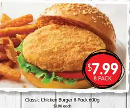 Spudshed Classic Chicken Burger 8 Pack offer