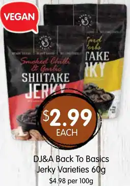 Spudshed DJ&A Back To Basics Jerky Varieties offer