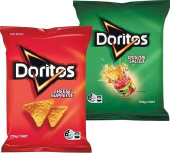 Woolworths Doritos Corn Chips 150-170g offer
