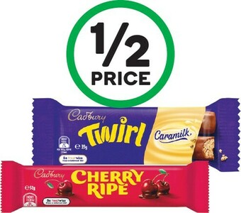 Woolworths Cadbury Medium Bars 30-60g offer