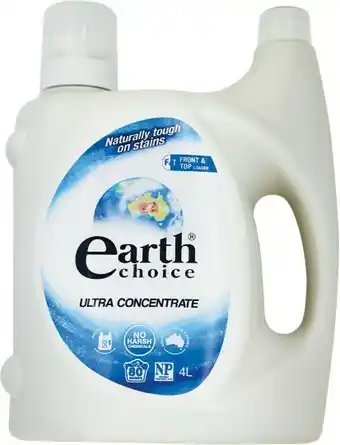 Woolworths Earth Choice Laundry Liquid 4 Litre offer