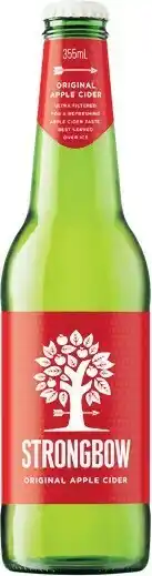 Woolworths Strongbow Cider Original Bottles 6x355ml offer