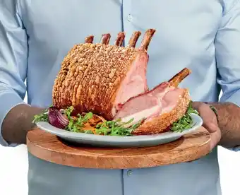 Coles Coles Australian Crackling Victorian Ash Smoked Rib Rack Roast Ham offer