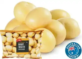 Coles Coles Australian Baby Washed White Potatoes 1kg Bag offer