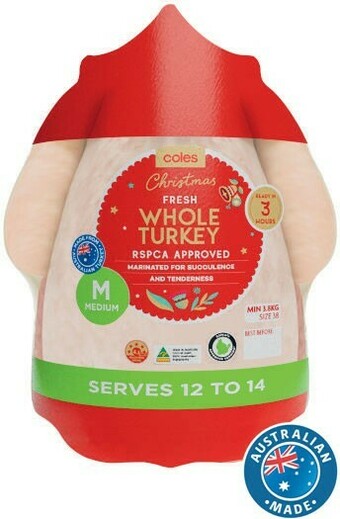 Coles Coles RSPCA Approved Turkey Whole Medium 3.8kg offer