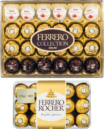Coles Ferrero Rocher 30 Pack 375g or Collection 24 Pack 269g offer