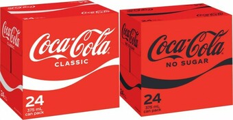 Coles Coca-Cola Soft Drink 24x375mL offer