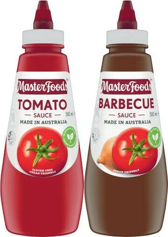 Coles Masterfoods Tomato or Barbecue Sauce 475mL-500mL offer