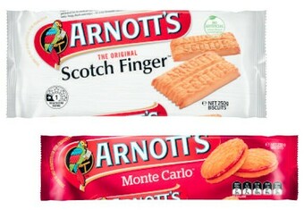Coles Arnott’s Creams, Scotch Finger or Plain Teddy Bear Biscuits 200g-250g offer