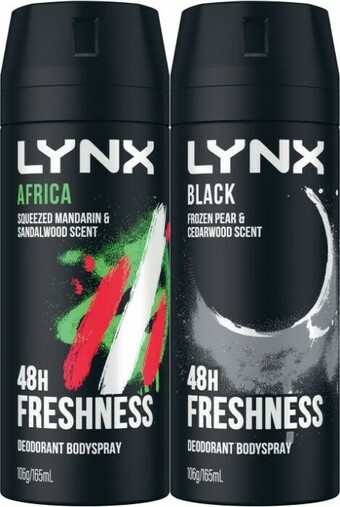 Coles Lynx Body Spray or Antiperspirant Deodorant 165mL offer