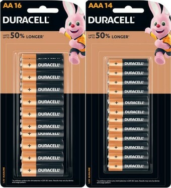 Coles Duracell Coppertop Batteries AA 16 Pack or AAA 14 Pack offer