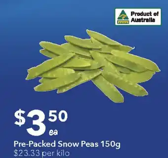 Ritchies Pre-Packed Snow Peas offer