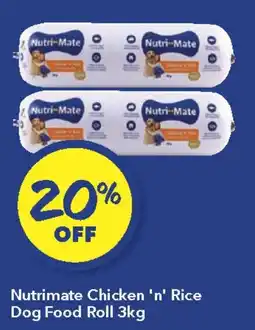 Ritchies Nutrimate Chicken 'n' Rice Dog Food Roll offer