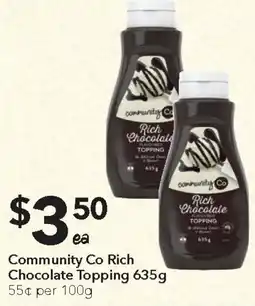Ritchies Community Co Rich Chocolate Topping offer