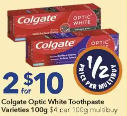 Ritchies Colgate Optic White Toothpaste offer