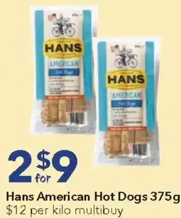 Ritchies Hans American Hot Dogs offer