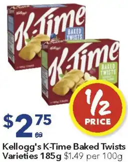 Ritchies Kellogg's K-Time Baked Twists offer