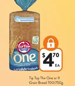 Foodworks Tip Top The One or 9 Grain Bread offer