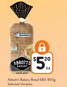 Foodworks Abbott's Bakery Bread offer