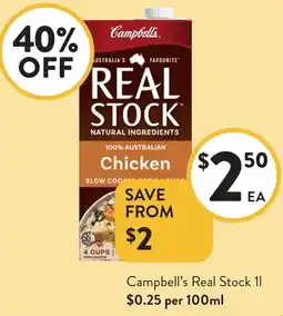 Foodworks Campbell's Real Stock offer
