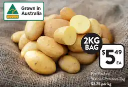 Foodworks Pre-Packed Washed Potatoes offer