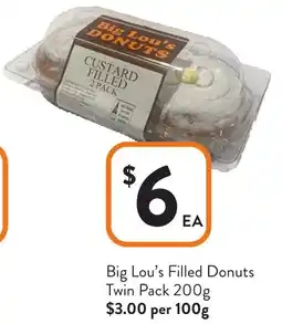 Foodworks Big Lou's Filled Donuts Twin Pack offer