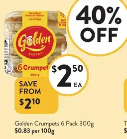 Foodworks Golden Crumpets offer