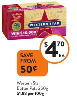 Foodworks Western Star Butter Pats offer