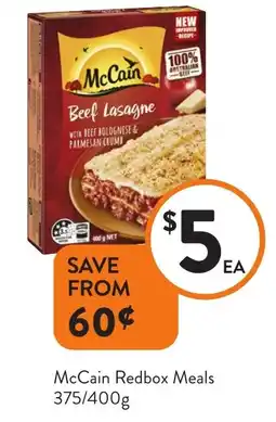 Foodworks McCain Redbox Meals offer