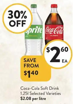 Foodworks Coca-Cola Soft Drink offer