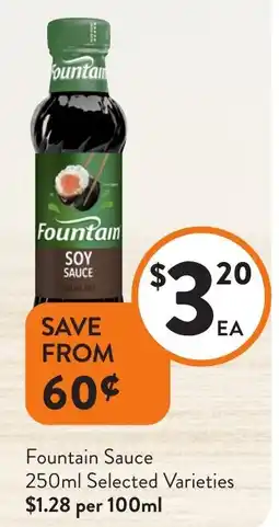 Foodworks Fountain Sauce offer