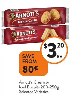 Foodworks Arnott's Cream or Iced Biscuits offer