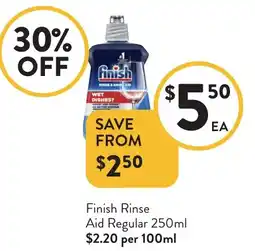 Foodworks Finish Rinse Aid Regular offer
