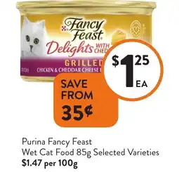 Foodworks Purina Fancy Feast Wet Cat Food offer