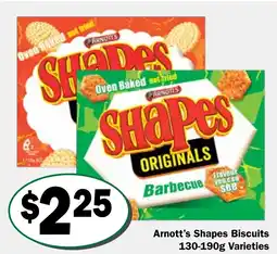 Friendly Grocer Arnott's Shapes Biscuits offer