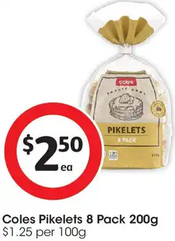 Coles Coles Pikelets offer