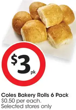 Coles Coles Bakery Rolls offer