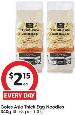 Coles Coles Asia Thick Egg Noodles offer