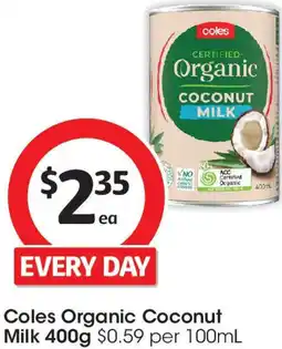 Coles Coles Organic Coconut Milk offer