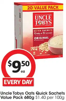 Coles Uncle Tobys Oats offer