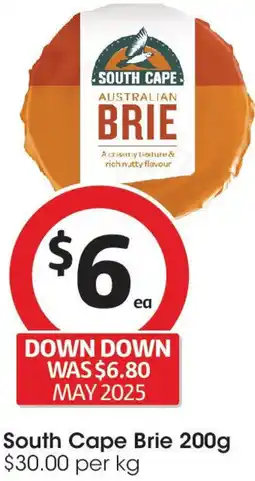 Coles South Cape Brie offer