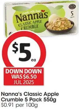 Coles Nanna's Classic Apple Crumble offer