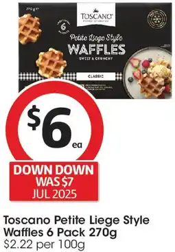 Coles Toscano Petite Liege Style Waffles offer
