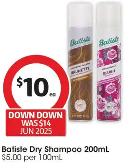 Coles Batiste dry shampoo offer